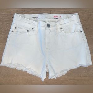 Girls Crewcuts Vintage White Denim Shorts Size 12